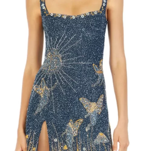 Fashion Print Spaghetti Strap Mini Dress Women Sexy Backless Sleeveless Tight Slit Dresses Ladies Banquet Clubwear 4