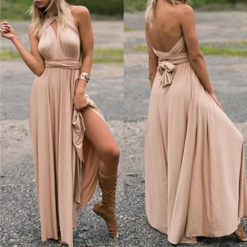 Sexy Women Multiway Wrap Convertible Boho Maxi Club Red Dress Bandage Long Dress Party Bridesmaids Infinity 2